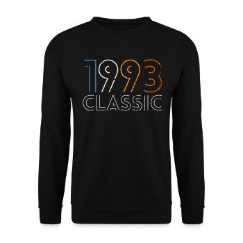 30 ans né en 1993 rétro 30e anniversaire - Sweat-shirt Unisexe - noir - Devant - Alina (178cm) & Michal (187cm)
