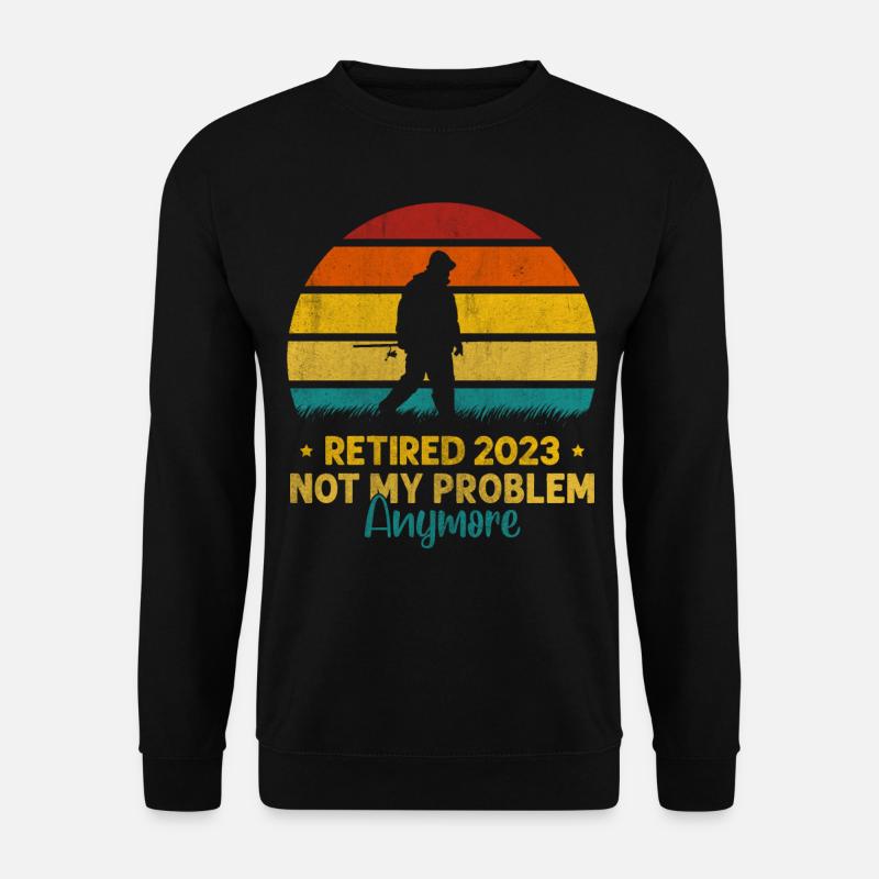 Rentner 2023 Fischen Pensionierung - Unisex Pullover - Schwarz