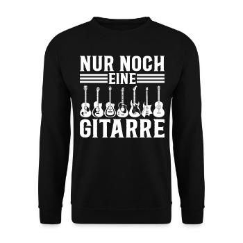 Nur Noch Eine Gitarre - Gitarrist Lustige Gitarres - Unisex Pullover - Schwarz - Vorne - Alina (178cm) & Michal (187cm)