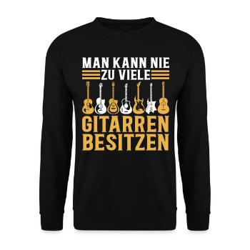Man Kann Nie Zu Viele Gitarren Besitzen - Bass Git - Unisex Pullover - Schwarz - Vorne - Alina (178cm) & Michal (187cm)