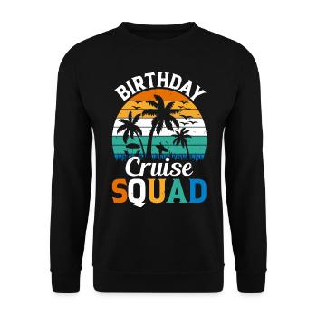 BIRTHDAY CRUISE SQUAD - Unisex Pullover - Schwarz - Vorne - Alina (178cm) & Michal (187cm)