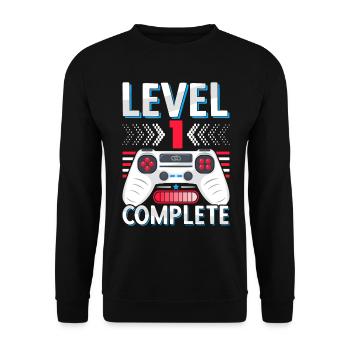 1er anniversaire de mariage Cadeau Homme Femme Mari Femme - Sweat-shirt Unisexe - noir - Devant - Alina (178cm) & Michal (187cm)