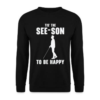 Braille-Schrift Blinde Blindheit Bewusstsein - Unisex Pullover - Schwarz - Vorne - Alina (178cm) & Michal (187cm)