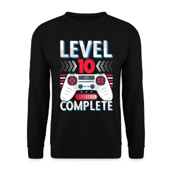 10 Cadeau d’anniversaire de mariage Homme Femme Mari Femme - Sweat-shirt Unisexe - noir - Devant - Alina (178cm) & Michal (187cm)