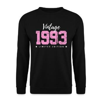30 ans né en 1993 rétro 30e anniversaire - Sweat-shirt Unisexe - noir - Devant - Alina (178cm) & Michal (187cm)