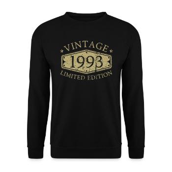 30 ans né en 1993 rétro 30e anniversaire - Sweat-shirt Unisexe - noir - Devant - Alina (178cm) & Michal (187cm)