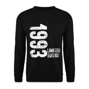 30 ans né en 1993 rétro 30e anniversaire - Sweat-shirt Unisexe - noir - Devant - Alina (178cm) & Michal (187cm)