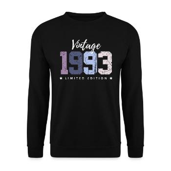 30 ans né en 1993 rétro 30e anniversaire - Sweat-shirt Unisexe - noir - Devant - Alina (178cm) & Michal (187cm)