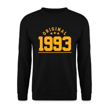 30 ans né en 1993 rétro 30e anniversaire - Sweat-shirt Unisexe - noir - Devant - Alina (178cm) & Michal (187cm)