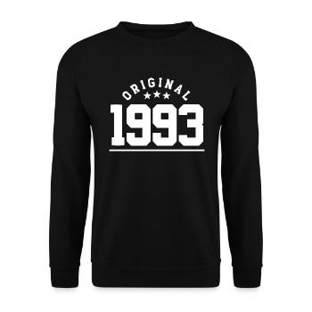 30 ans né en 1993 rétro 30e anniversaire - Sweat-shirt Unisexe - noir - Devant - Alina (178cm) & Michal (187cm)