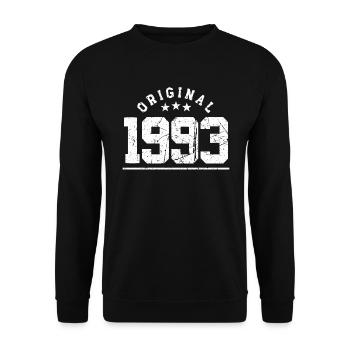 30 ans né en 1993 rétro 30e anniversaire - Sweat-shirt Unisexe - noir - Devant - Alina (178cm) & Michal (187cm)