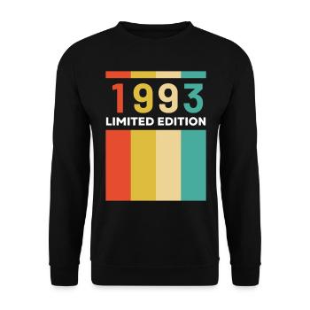 30 ans né en 1993 rétro 30e anniversaire - Sweat-shirt Unisexe - noir - Devant - Alina (178cm) & Michal (187cm)