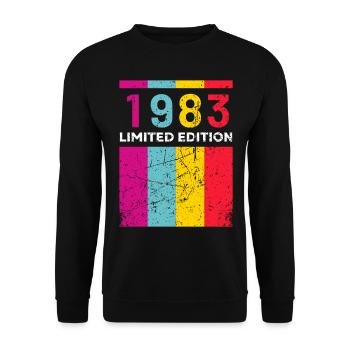 40 ans né en 1983 rétro 40e anniversaire - Sweat-shirt Unisexe - noir - Devant - Alina (178cm) & Michal (187cm)