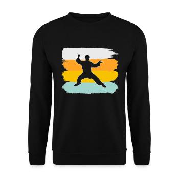 Arts Martiaux Rétro - Sweat-shirt Unisexe - noir - Devant - Alina (178cm) & Michal (187cm)