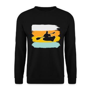 Canoeing Retro - Unisex Sweatshirt - black - Front - Alina (178cm) & Michal (187cm)