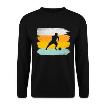 Football Rétro - Sweat-shirt Unisexe - noir - Devant - Alina (178cm) & Michal (187cm)