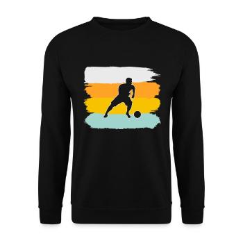Football Rétro - Sweat-shirt Unisexe - noir - Devant - Alina (178cm) & Michal (187cm)