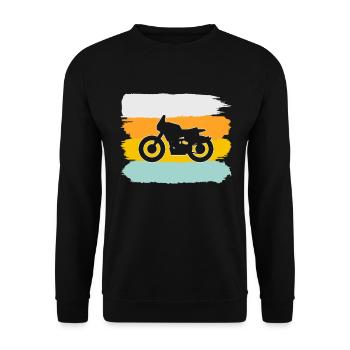 Moto rétro - Sweat-shirt Unisexe - noir - Devant - Alina (178cm) & Michal (187cm)