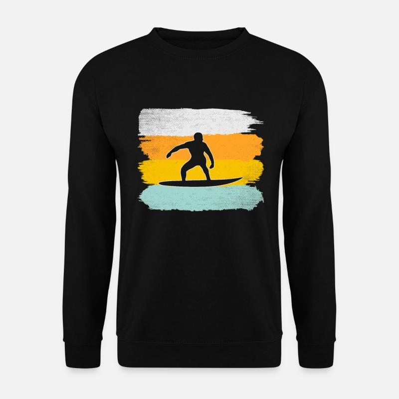 Surfing Retro - Unisex Sweatshirt - black
