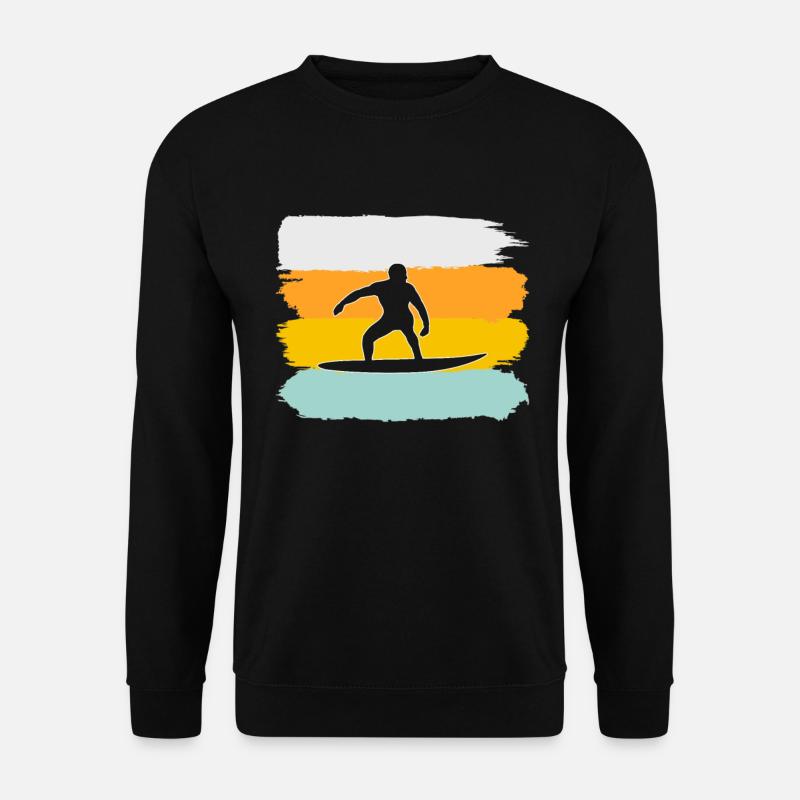 Surf Rétro - Sweat-shirt Unisexe - noir