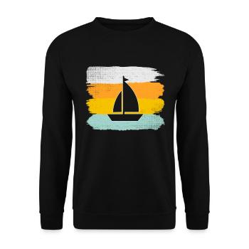 Rétro de la voile - Sweat-shirt Unisexe - noir - Devant - Alina (178cm) & Michal (187cm)