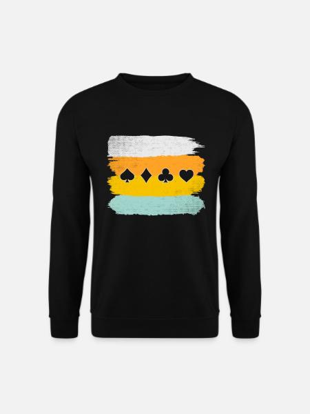Poker Rétro - Sweat-shirt Unisexe - noir