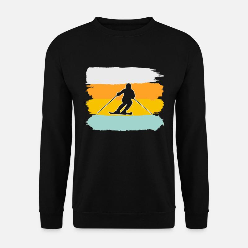 Ski rétro - Sweat-shirt Unisexe - noir