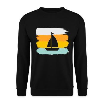 Rétro de la voile - Sweat-shirt Unisexe - noir - Devant - Alina (178cm) & Michal (187cm)