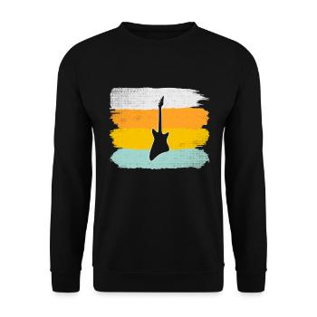 EGitarre Retro - Unisex Sweatshirt - black - Front - Alina (178cm) & Michal (187cm)