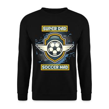 Soccer Dad, funny saying, soccer dad - Unisex Sweatshirt - black - Front - Alina (178cm) & Michal (187cm)