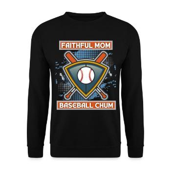 Baseball Mom, drôle de dicton, logo de baseball - Sweat-shirt Unisexe - noir - Devant - Alina (178cm) & Michal (187cm)