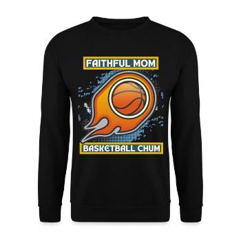 Basketball Mom, lustiger Spruch, Basketball-Mama - Unisex Pullover - Schwarz - Vorne - Alina (178cm) & Michal (187cm)