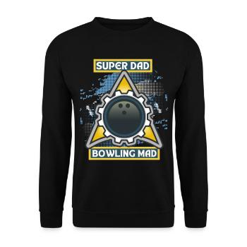 Bowling Dad, drôle de dicton, Bowling papa - Sweat-shirt Unisexe - noir - Devant - Alina (178cm) & Michal (187cm)