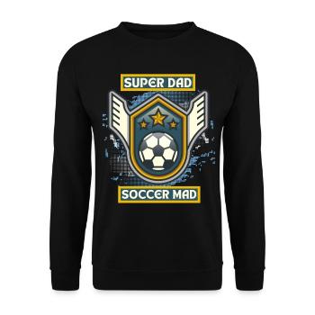Soccer Dad, funny saying, soccer dad - Unisex Sweatshirt - black - Front - Alina (178cm) & Michal (187cm)