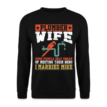 Plomberie Plombier Femme Vintage - Sweat-shirt Unisexe - noir - Devant - Alina (178cm) & Michal (187cm)
