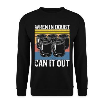 Homesteading Canning Season Homegrown Food - Unisex Sweatshirt - black - Front - Alina (178cm) & Michal (187cm)