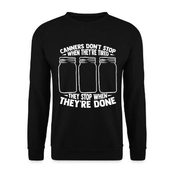 Homesteader Canning Season Homegrown Food - Unisex Sweatshirt - black - Front - Alina (178cm) & Michal (187cm)