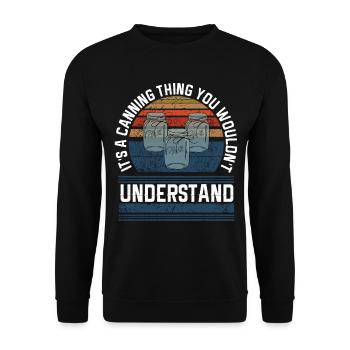 Homesteader Canning Thing Food Preservation - Unisex Sweatshirt - black - Front - Alina (178cm) & Michal (187cm)