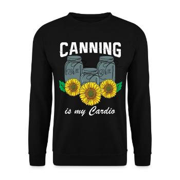 Canning is my Cardio Homesteader Food Preserve - Unisex Sweatshirt - black - Front - Alina (178cm) & Michal (187cm)
