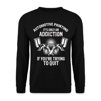 Automotive Car Painter Vehicle PaintingSprayer - Unisex Pullover - Schwarz - Vorne - Alina (178cm) & Michal (187cm)