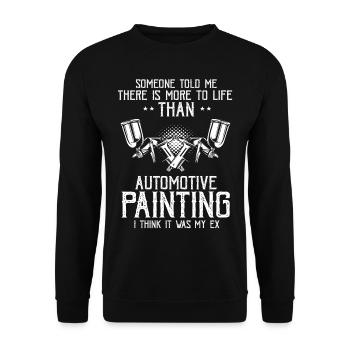 Painter Car Painting Vehicle Sprayer Spraygun - Unisex Sweatshirt - black - Front - Alina (178cm) & Michal (187cm)