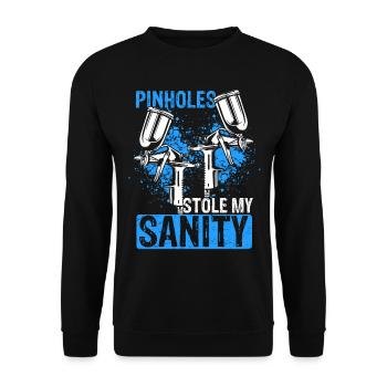 Car Painter Pinholes a volé mon pulvérisateur de santé mentale - Sweat-shirt Unisexe - noir - Devant - Alina (178cm) & Michal (187cm)