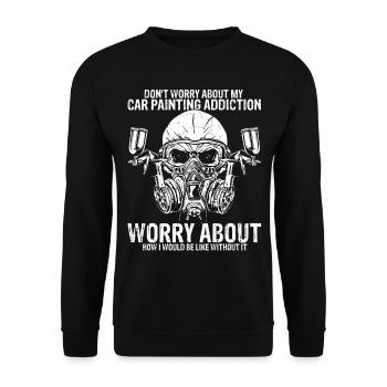 Car Painter Vehicle Sprayer Car Painting - Unisex Sweatshirt - black - Front - Alina (178cm) & Michal (187cm)
