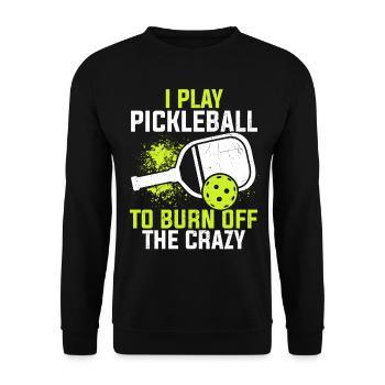 Pickleball Player Paddle Sport Game Match Season - Unisex Sweatshirt - black - Front - Alina (178cm) & Michal (187cm)