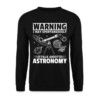 Aérospatiale - Je peux spontanément parler d’Astrono - Sweat-shirt Unisexe - noir - Devant - Alina (178cm) & Michal (187cm)