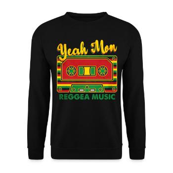 Reggae Musik Jamaika - Unisex Pullover - Schwarz - Vorne - Alina (178cm) & Michal (187cm)