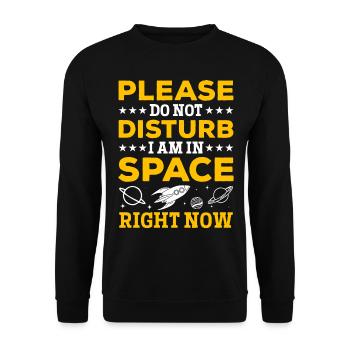 S’il vous plaît ne pas déranger Je suis dans l’espace en ce moment - Sp - Sweat-shirt Unisexe - noir - Devant - Alina (178cm) & Michal (187cm)