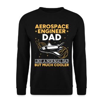 Space Travel Space Exploration Aerospace Engineer - Unisex Sweatshirt - black - Front - Alina (178cm) & Michal (187cm)