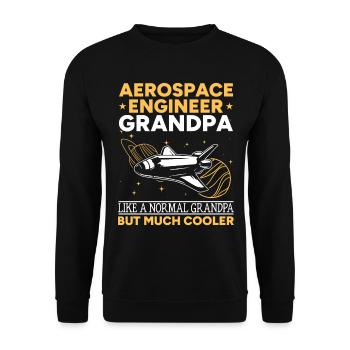 Space Travel Space Exploration Aerospace Engineer - Unisex Sweatshirt - black - Front - Alina (178cm) & Michal (187cm)