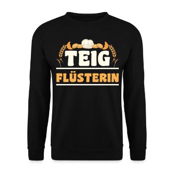 teig Pizza Bäcker Konditor | Teigflüsterin - Unisex Pullover - Schwarz - Vorne - Alina (178cm) & Michal (187cm)